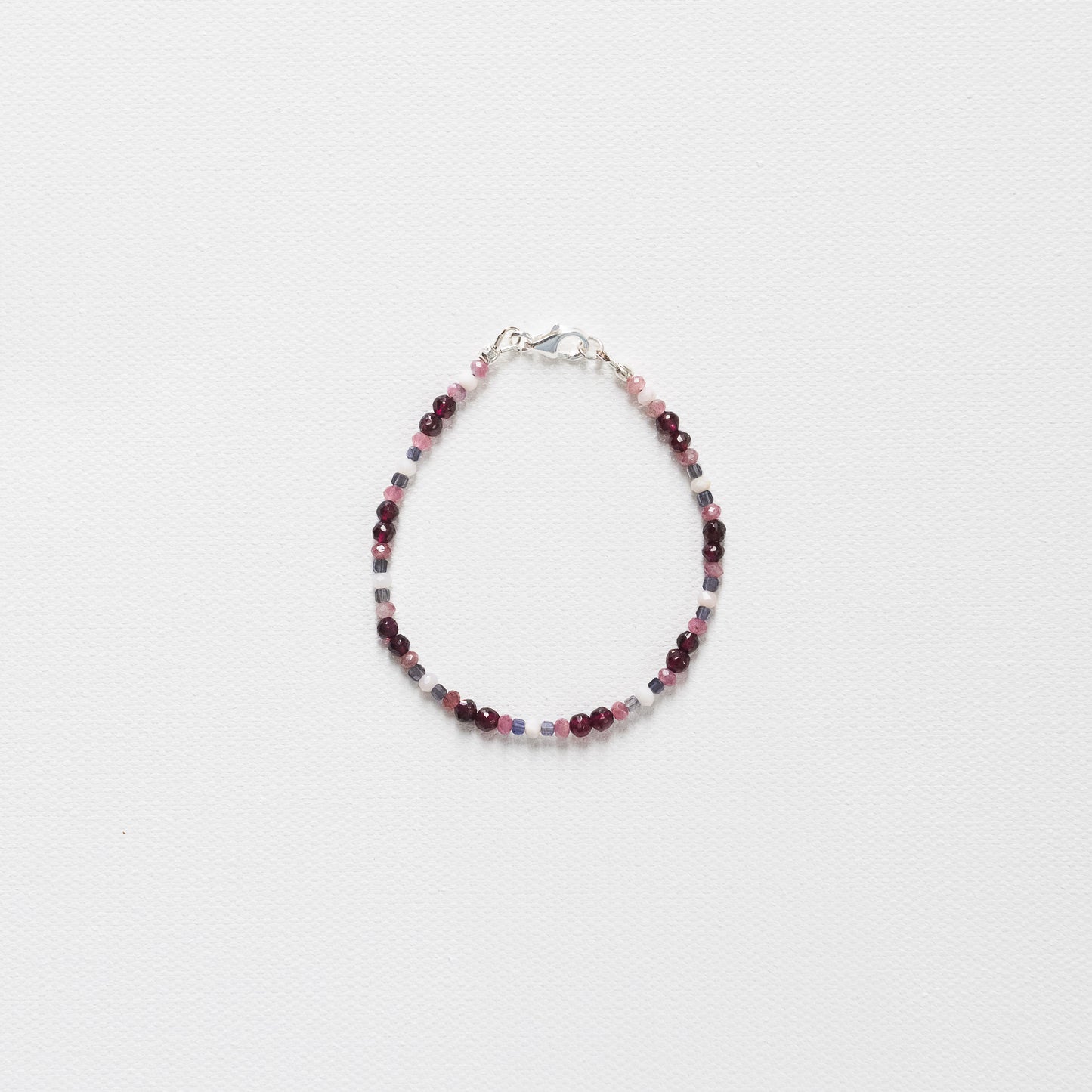 Garnet, Iolite, Pink Peruvian Opal & Pink Tourmaline Bracelet