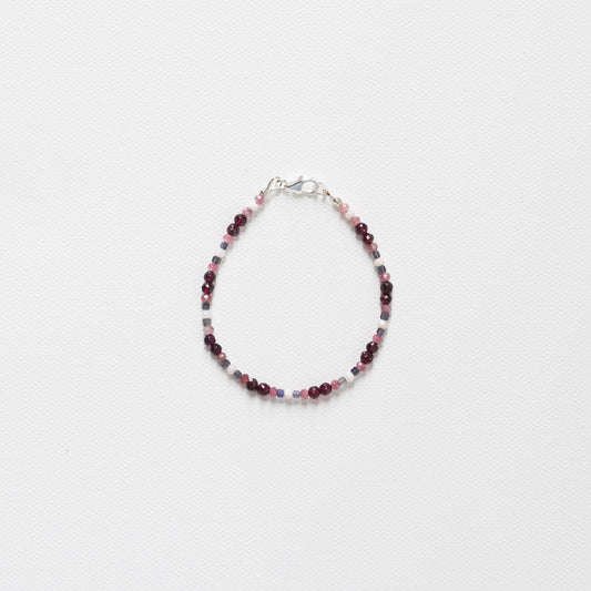 Garnet, Iolite, Pink Peruvian Opal & Pink Tourmaline Bracelet