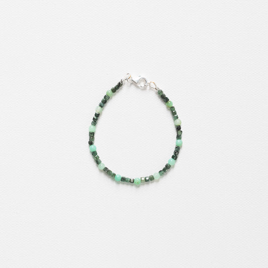 Chrysoprase & Emerald Bracelet